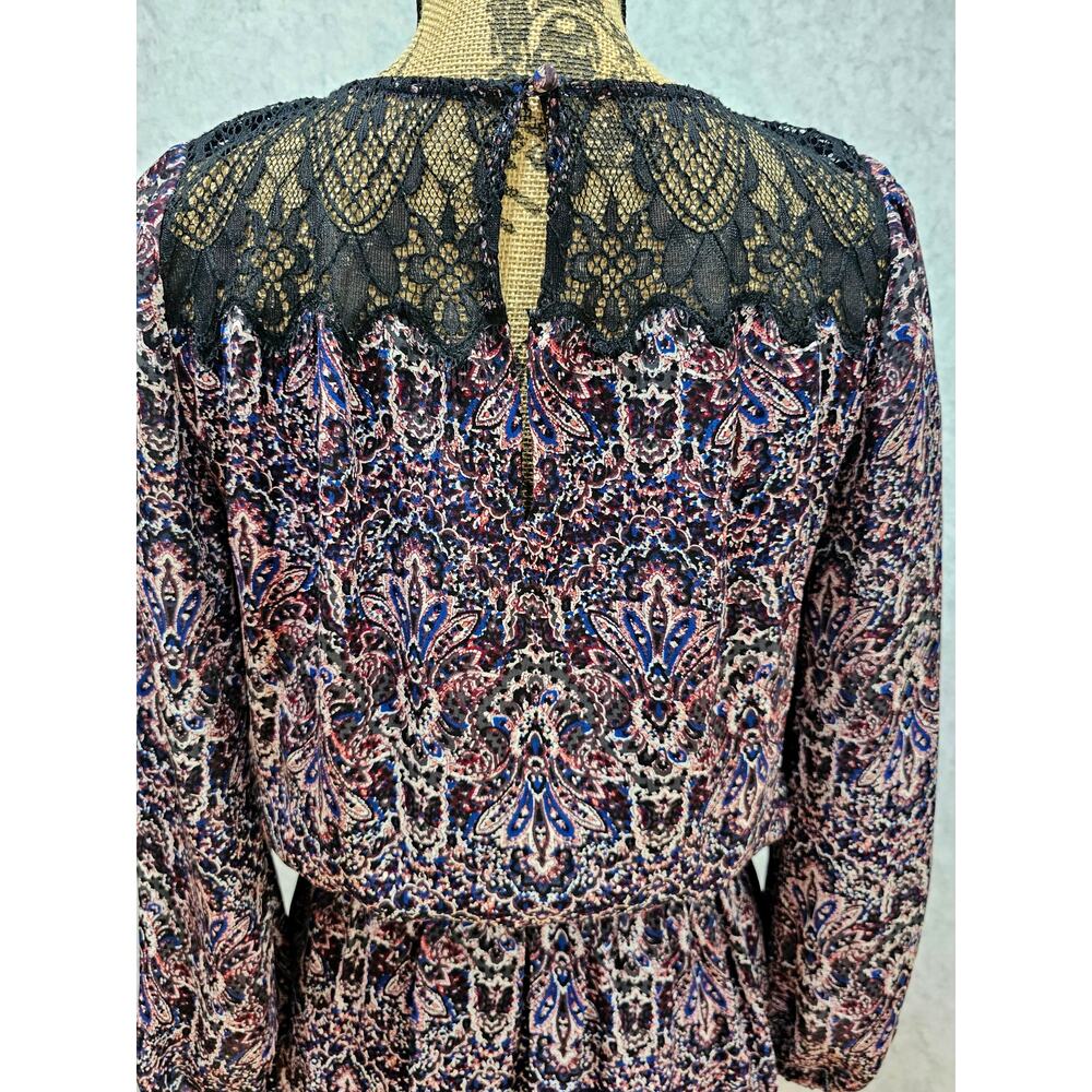 Joie Mini Dress, Black Lace, Elastic Waist, Womens Sz S - Picture 6 of 13